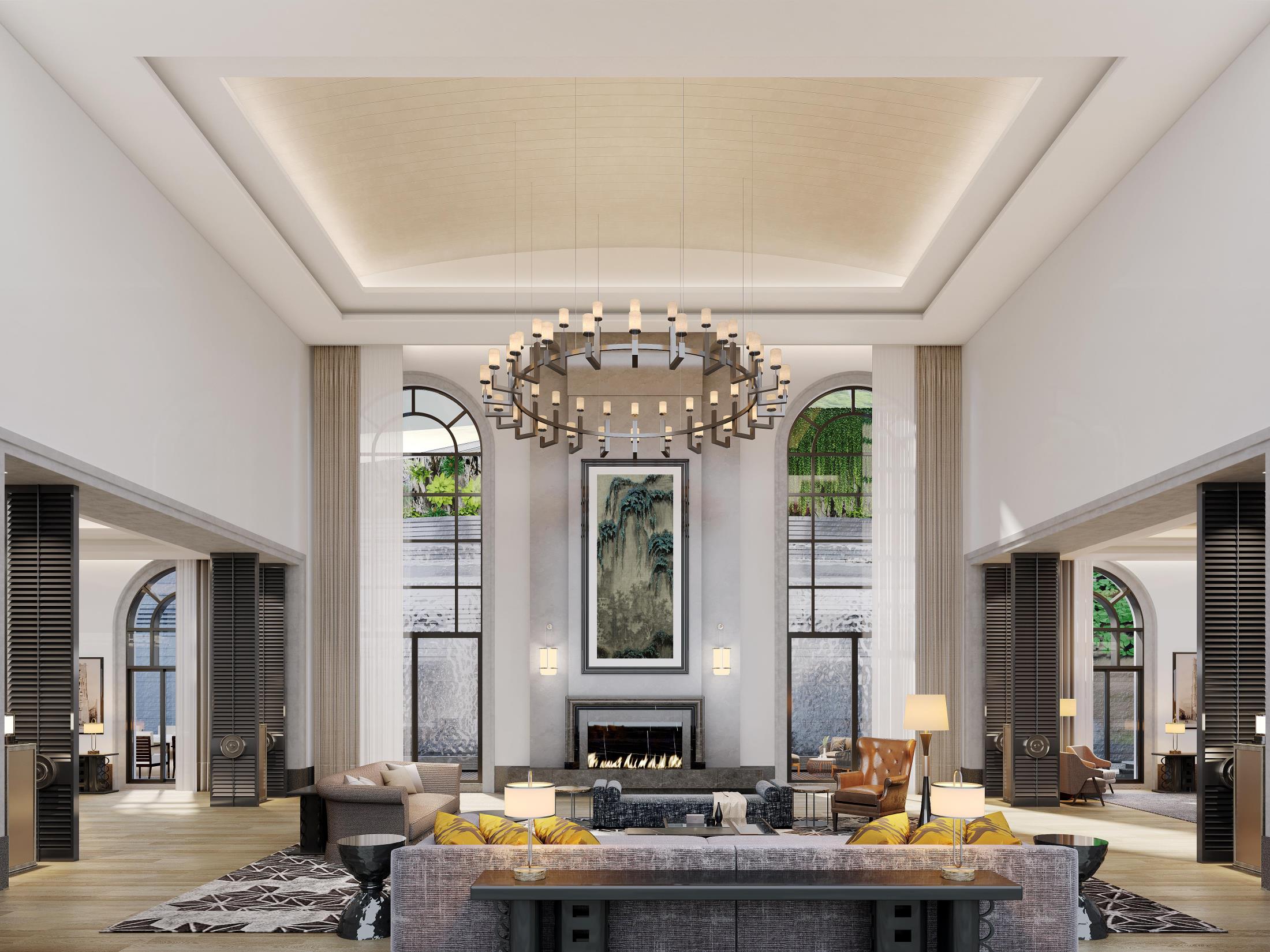 Living room proposal for a private estate in the United States