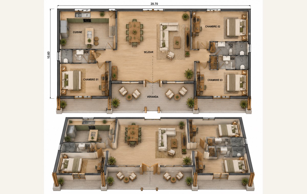 ZOMO three-dimensional whole-home furniture layout